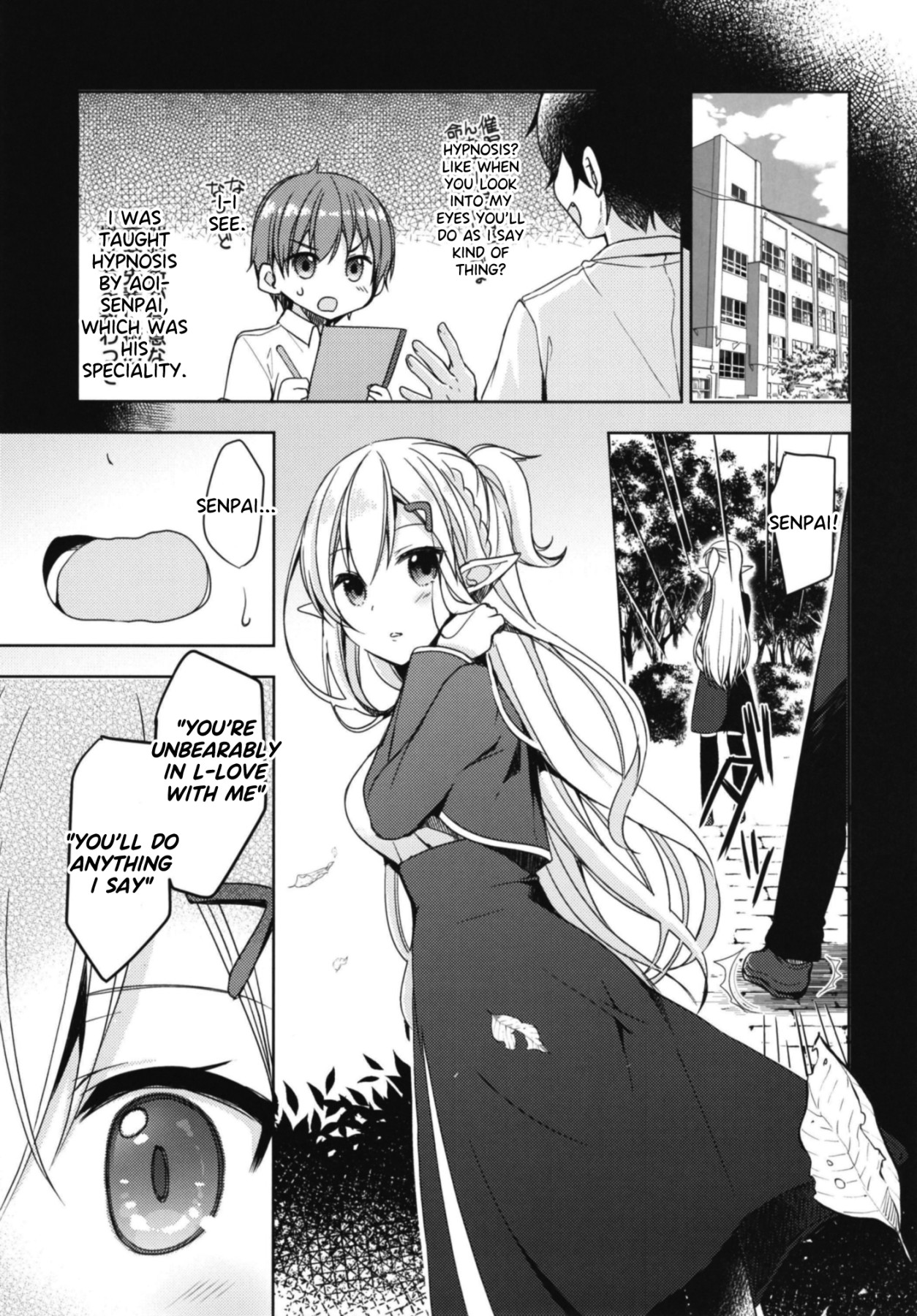 Hentai Manga Comic-I Tried To Erotically Hypnotize Elf Senpai Who I Admire-Read-6